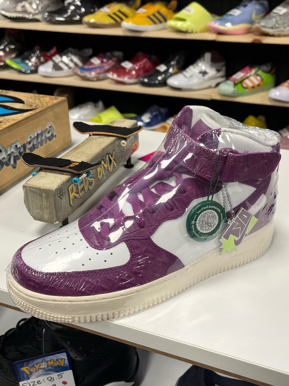 Nike Air Force 1 '07 Mid LX 'Tokyo 2003' with keychain charm Womens size 9